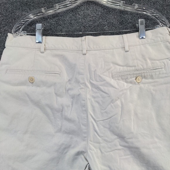 Lands' End Direct Merchants Men's Chino Shorts Beige Size 36 Cotton Slash Pocket - Picture 3 of 12